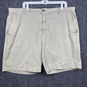 Chaps Shorts Mens Size 40 Khaki Chino Stretch Weathered